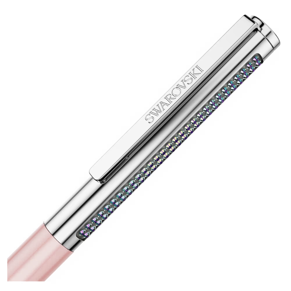 Esferográfica Swarovski Matrix Tennis Lacado a rosa, cromado