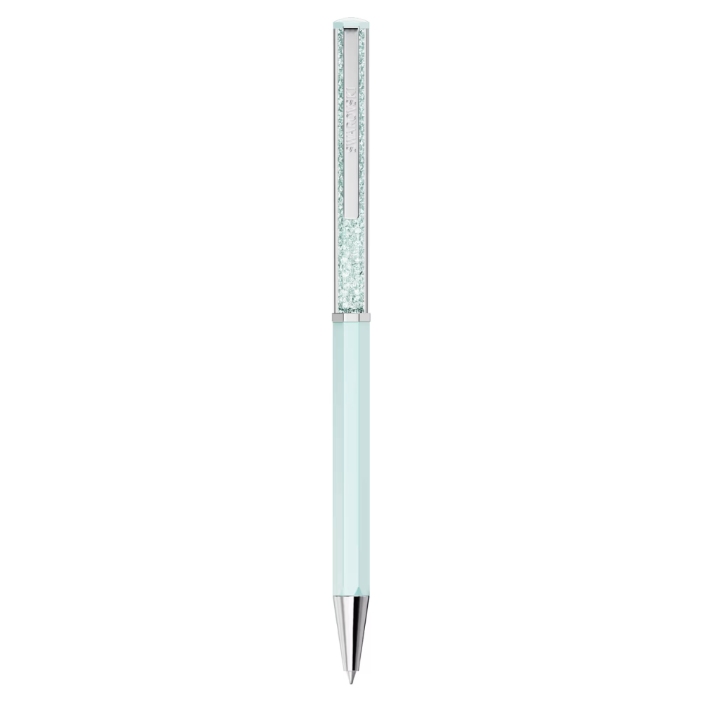 Esferográfica Swarovski Crystalline Lacado a azul, cromado
