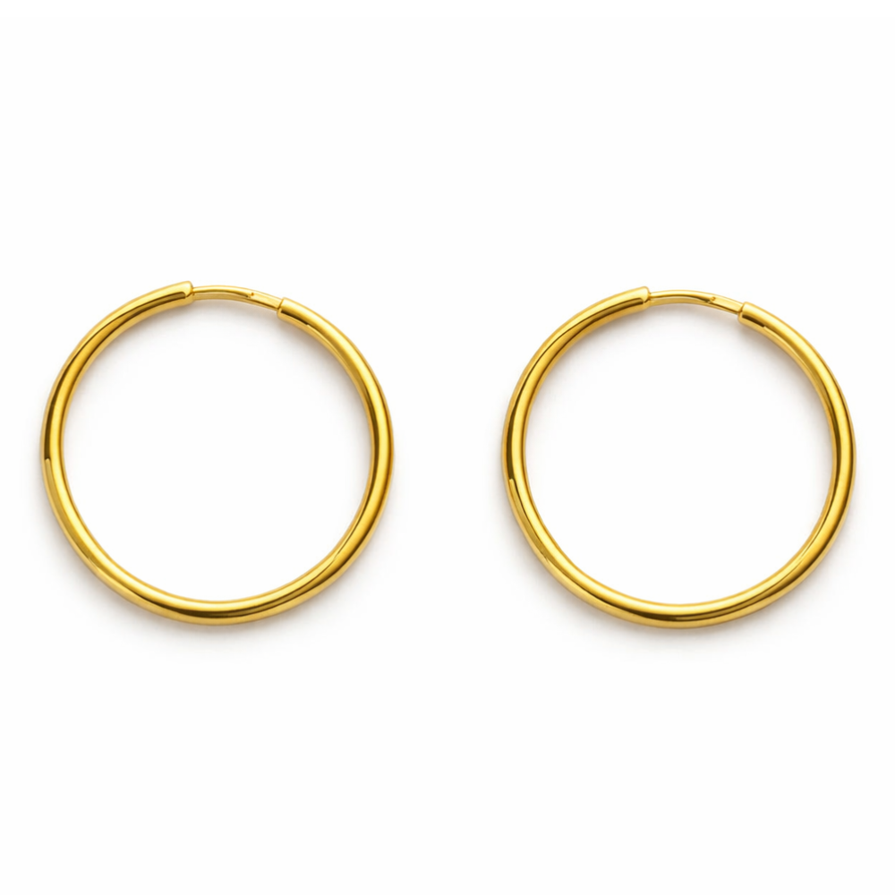 ARGOLA EM PRATA 925 - 4.0 CM