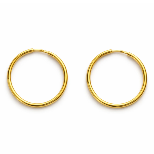 ARGOLA EM PRATA 925 - 4.0 CM