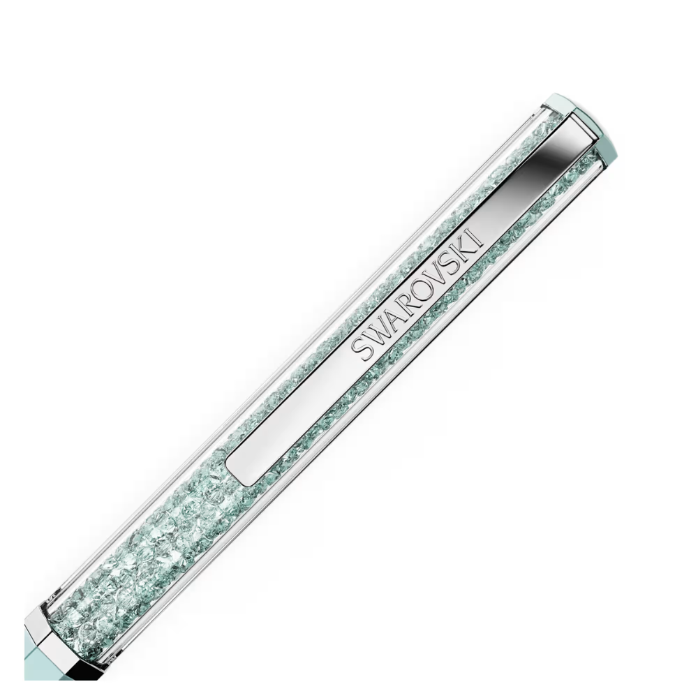 Esferográfica Swarovski Crystalline Lacado a azul, cromado