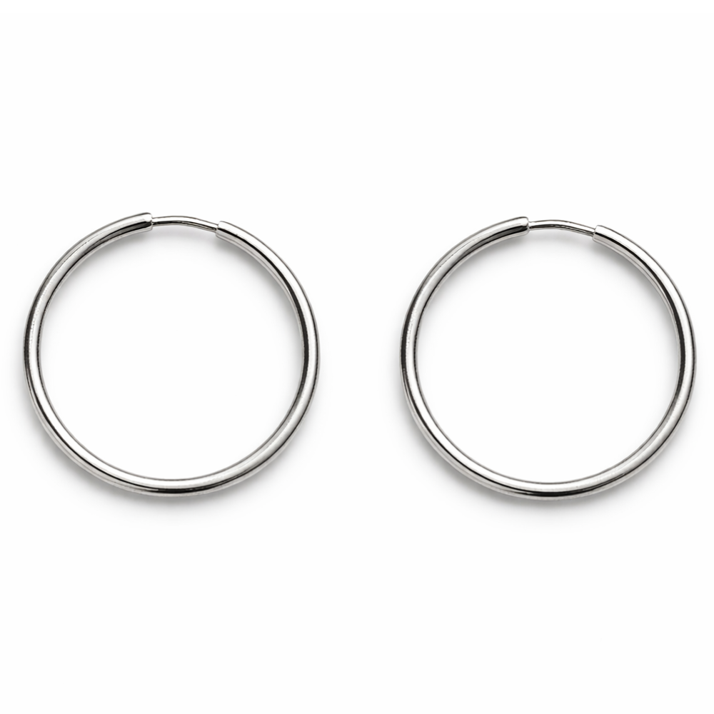 ARGOLA EM PRATA 925 - 4.0 CM