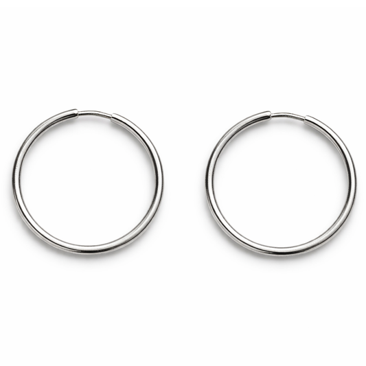 ARGOLA EM PRATA 925 - 4.0 CM