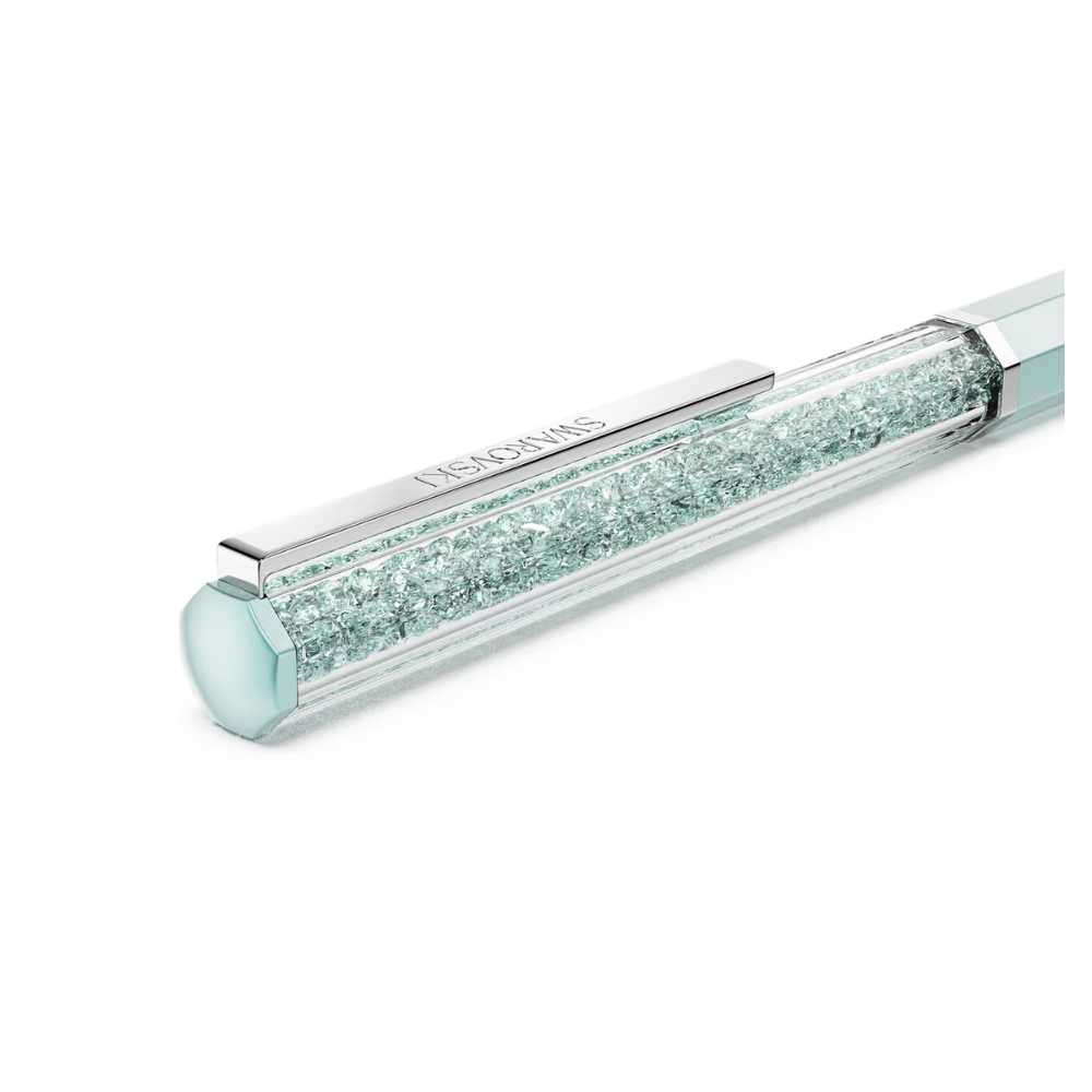 Esferográfica Swarovski Crystalline Lacado a azul, cromado