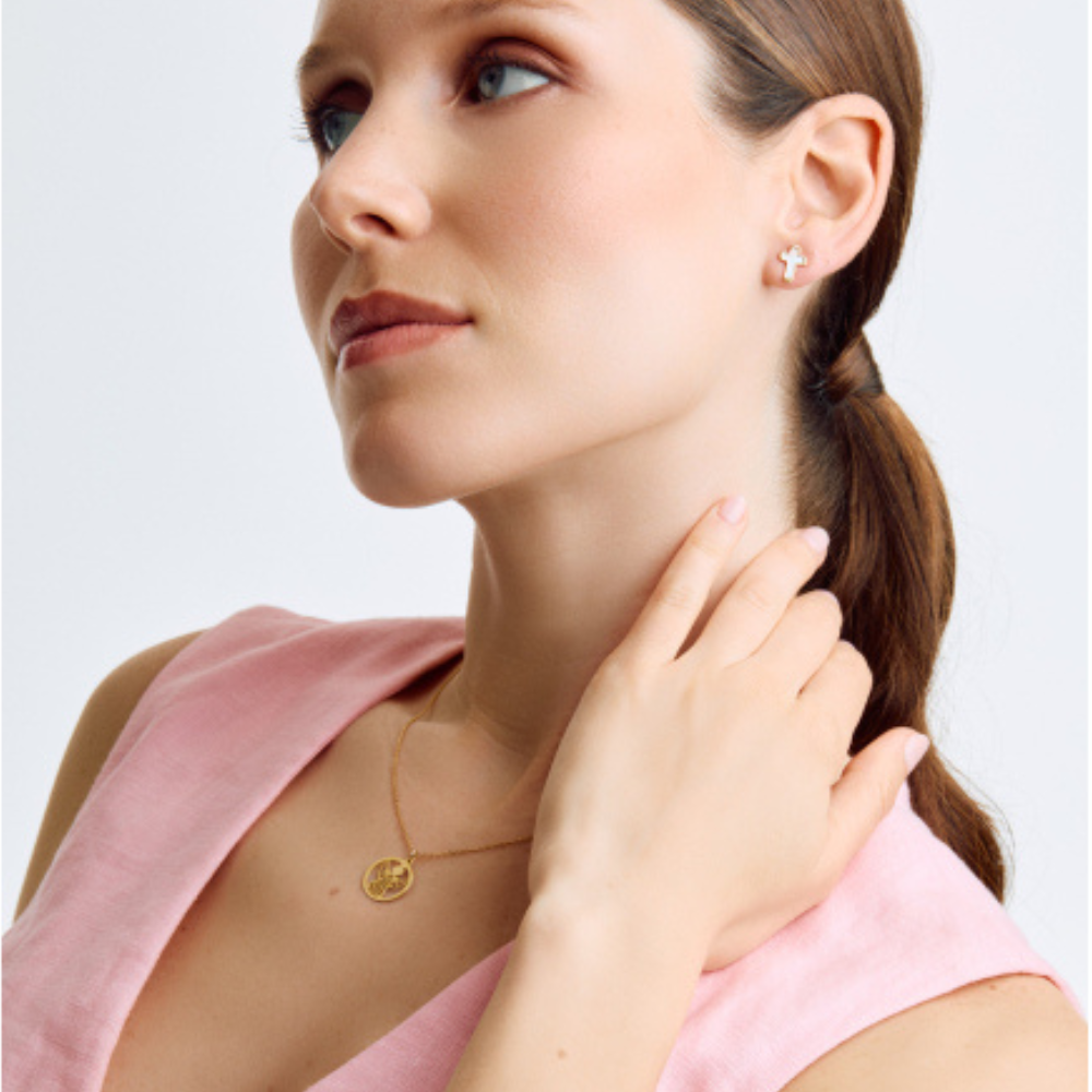 COLAR EUGENIO CAMPOS EM PRATA 925% ANJO MIGUEL