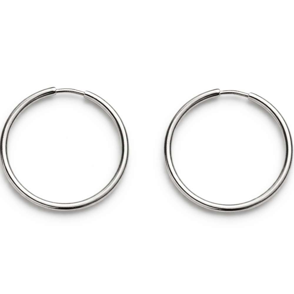 ARGOLA EM PRATA 925 - 4.50CM