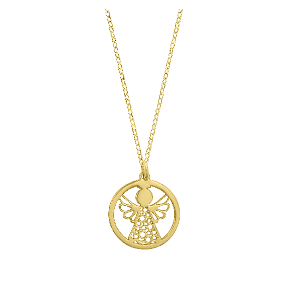 COLAR EUGENIO CAMPOS EM PRATA 925% ANJO MIGUEL