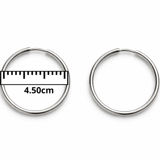 ARGOLA EM PRATA 925 - 4.50CM