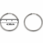 ARGOLA EM PRATA 925 - 4.50CM