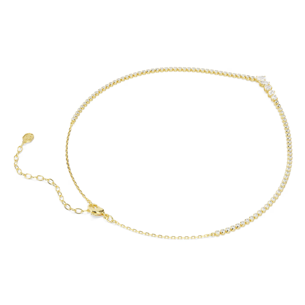 Colar Swarovski Mesmera Combinação de lapidações, Branco, Acabamento em ouro de 18 quilates