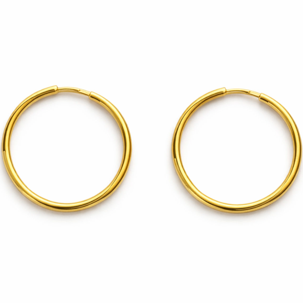 ARGOLA EM PRATA 925 - 4.5CM