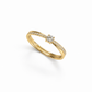 ANEL EM OURO 9K C/ ZIRCONIAS
