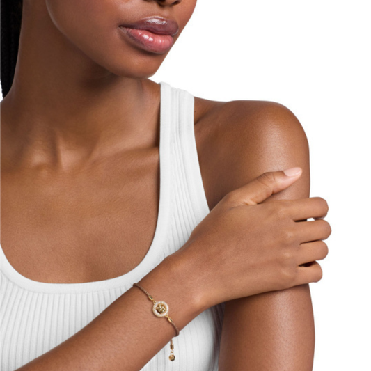 PULSEIRA MICHAEL KORS EM AÇO ZIRCONIAS E MACRAMÊ