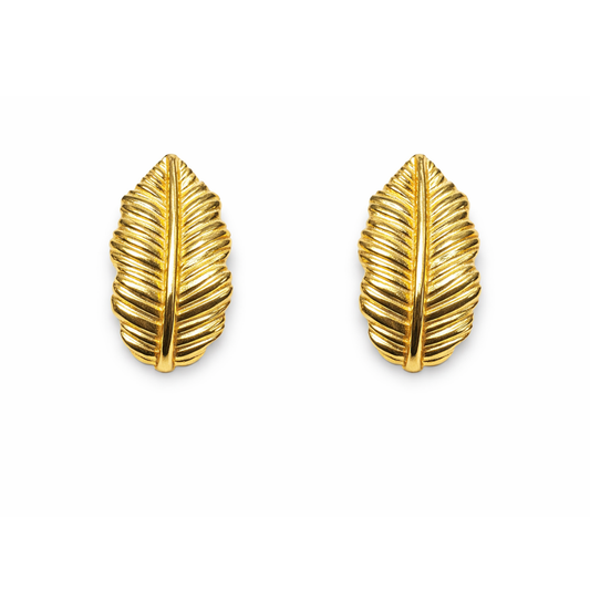 BRINCO EM PRATA 925 FOLHA CURVADA