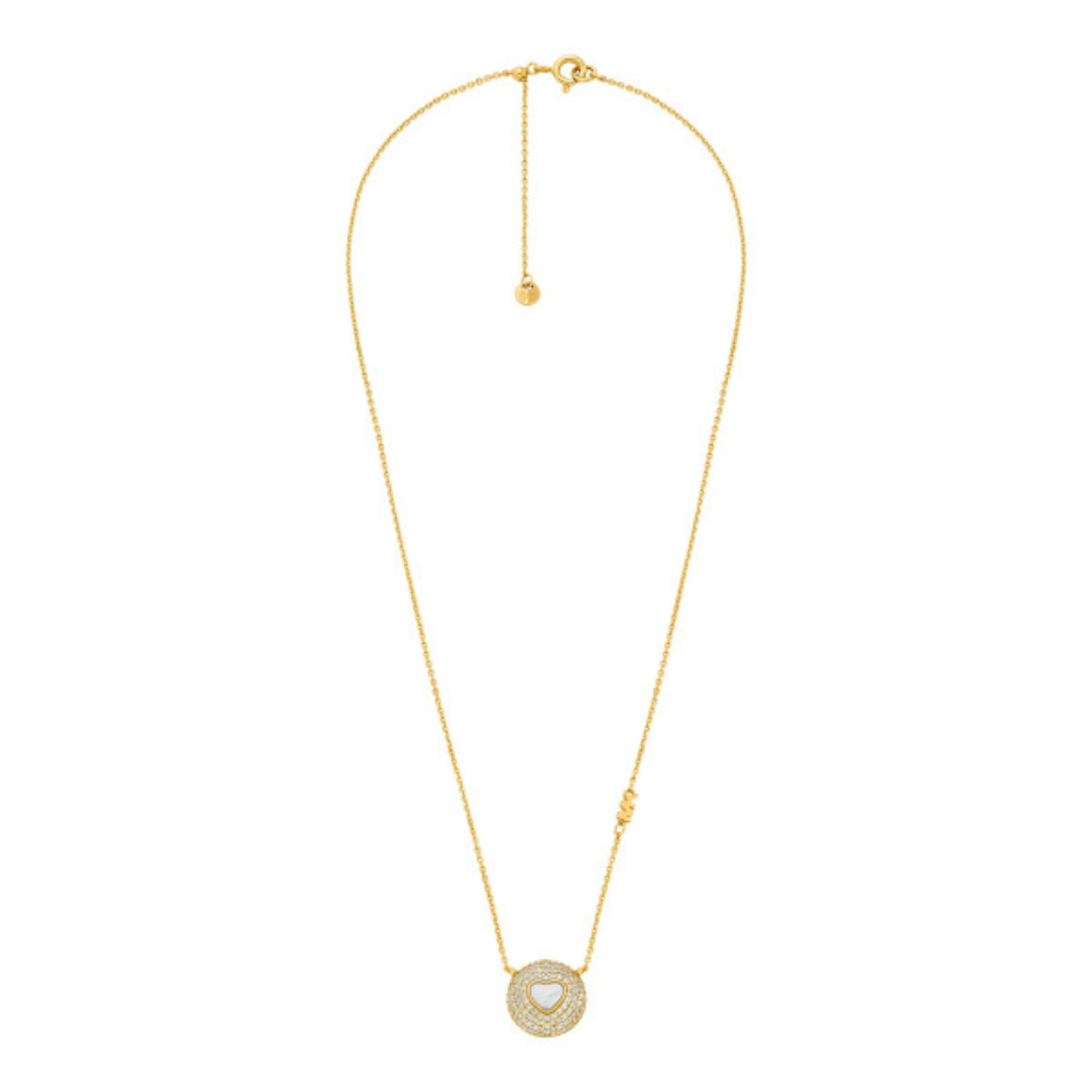 COLAR MICHAEL KORS EM PRATA 925 PLAQUEADO A OURO DE 18K COM ZIRCONIAS E MADRE PERÓLA