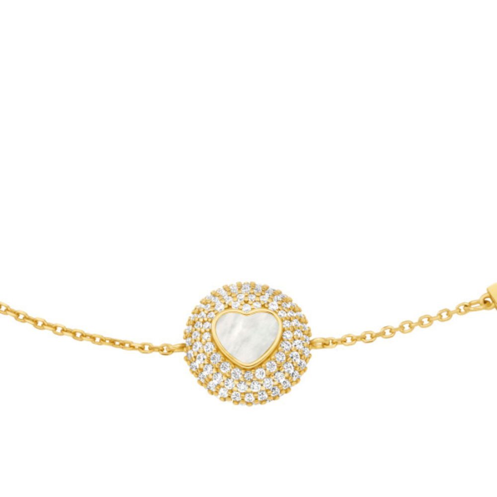 PULSEIRA  MICHAEL KORS EM PRATA 925% PLAQUEADA A OURO 18K