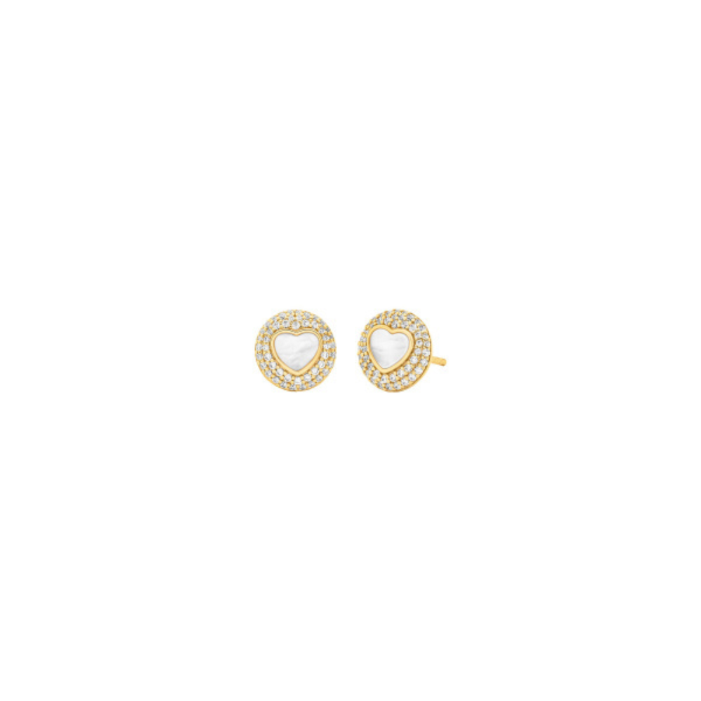 BRINCOS  MICHAEL KORS EM PRATA 925% PLAQUEADA A OURO 18K