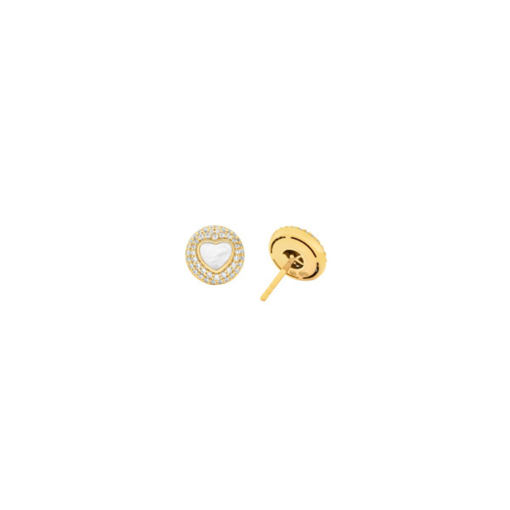 BRINCOS  MICHAEL KORS EM PRATA 925% PLAQUEADA A OURO 18K