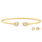 SET ( ESCRAVA +BRINCOS ) MICHAEL KORS EM PRATA 925% PLAQUEADA A OURO 18K