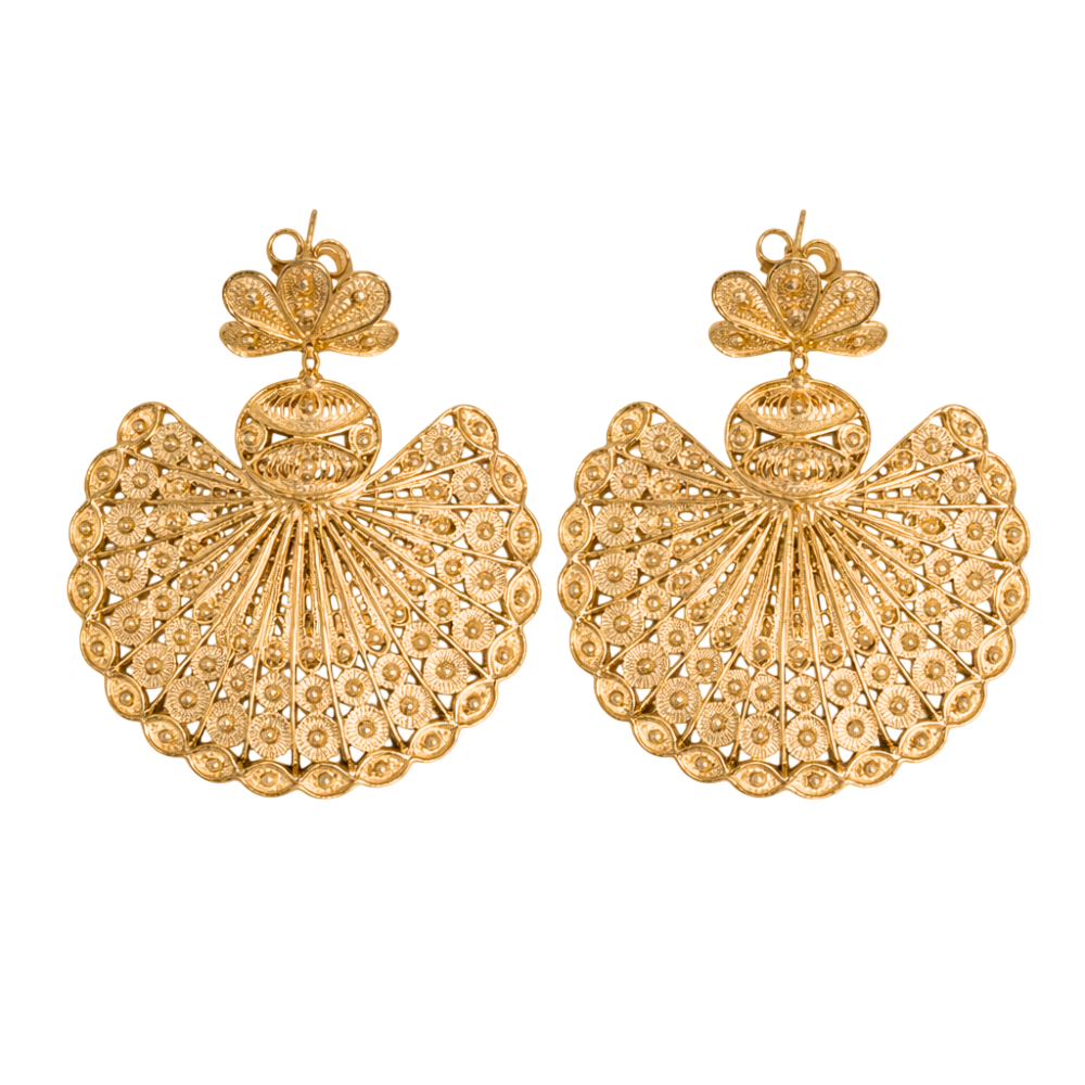 BRINCO EM PRATA FILIGRANA PAVÃO