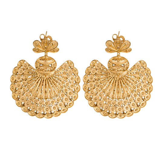 BRINCO EM PRATA FILIGRANA PAVÃO