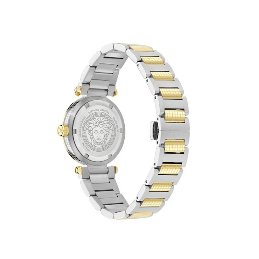 RELÓGIO VERSACE GREEK BICOLOR COM MOSTRADOR VERDE