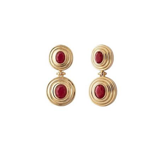 BRINCOS VIDAL & VIDAL EM BRONZE BANHADO A OURO 18K