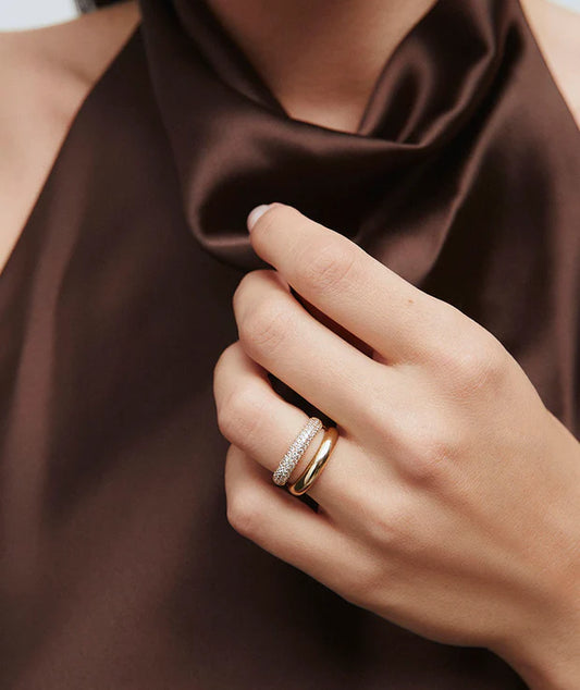 ANEL VIDAL & VIDAL BANHADO A OURO 18K