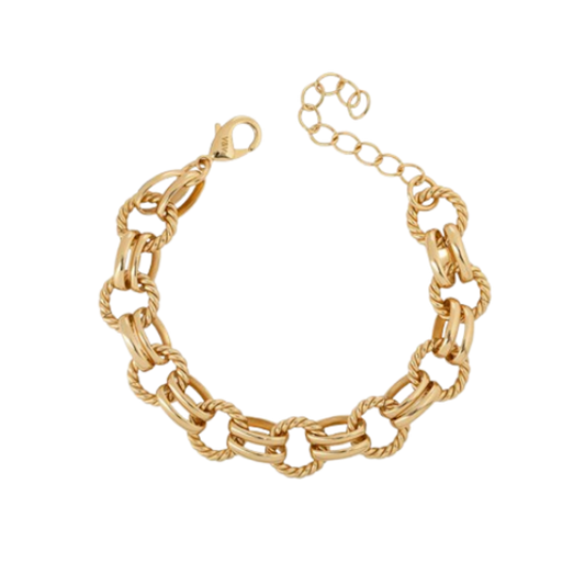 PULSEIRA VIDAL & VIDAL EM BRONZE COM BANHO DE OURO 18K