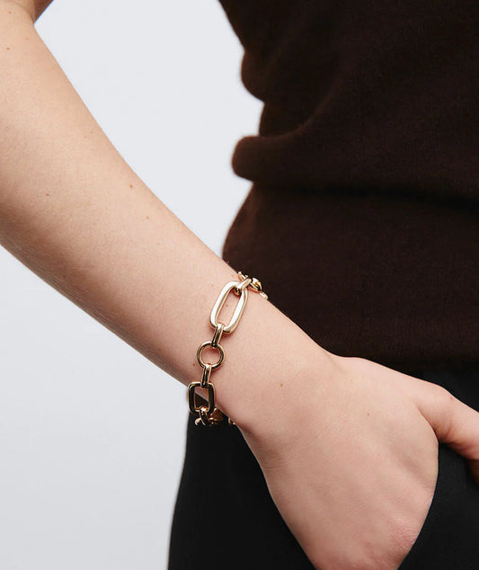 PULSEIRA VIDAL E VIDAL EM BRONZE BANHADO A OURO 18K