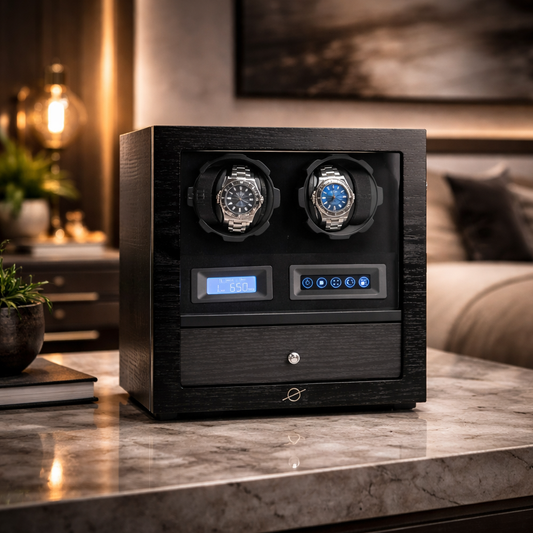 Caixa Relógios Automaticos Winder - 4 Watches com Gaveta