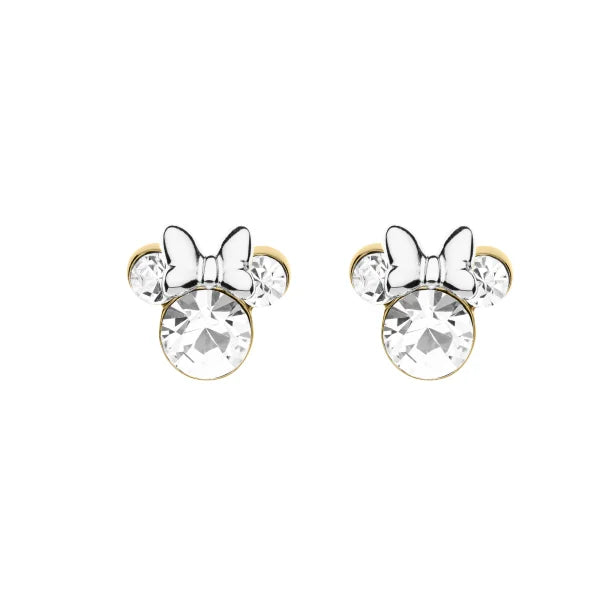 BRINCOS MINNIE EM PRATA 925 DISNEY COM ZIRCONIAS