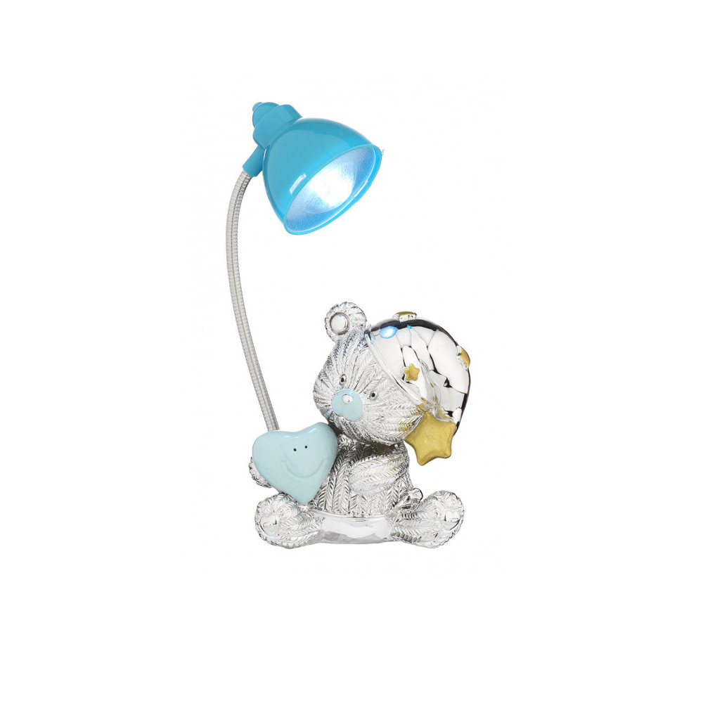 LAMPADA MINI URSO AZUL 10X13CMS