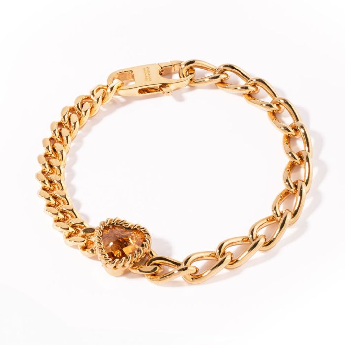 PULSEIRA REBECCA COCKTAIL BRONZE COM PEDRAS