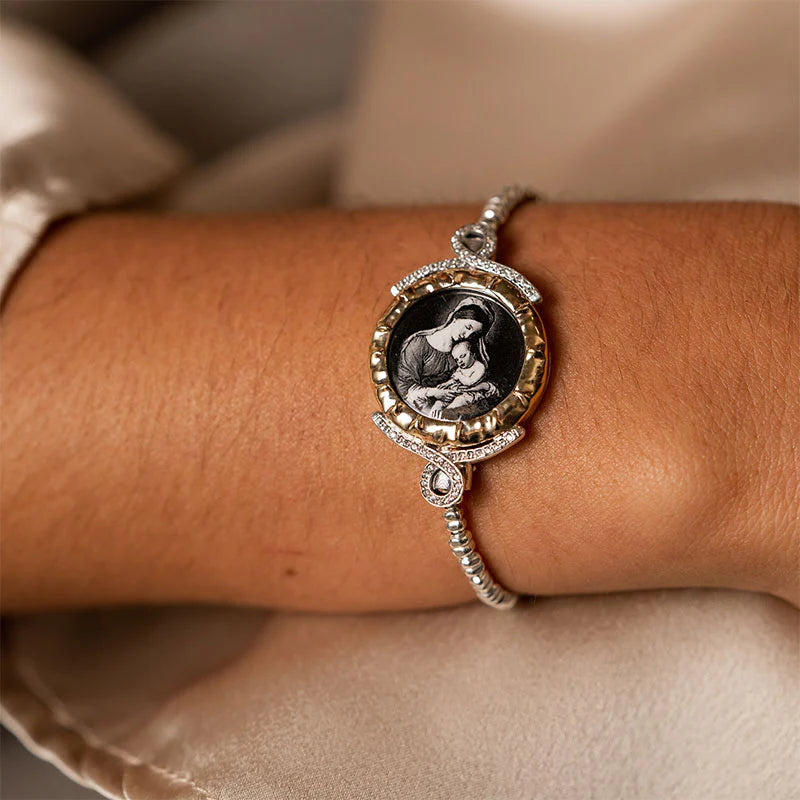 MEDALHA GUMUS Mãe Divina Grande