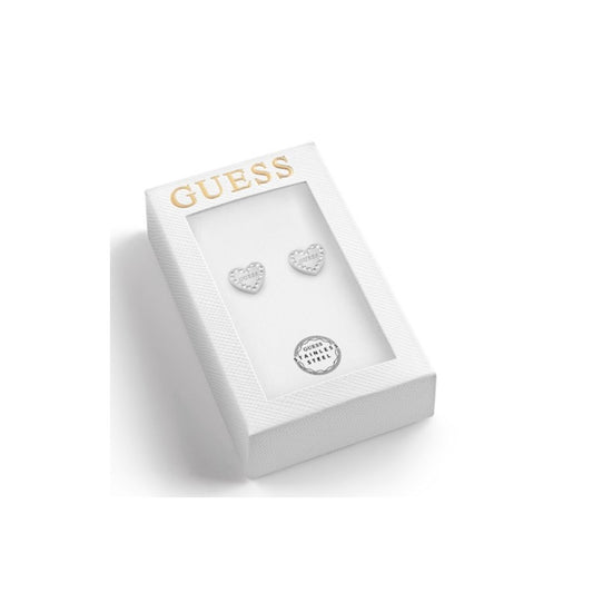 BRINCO GUESS EM AÇO COM CORAÇÃO E CRISTAL