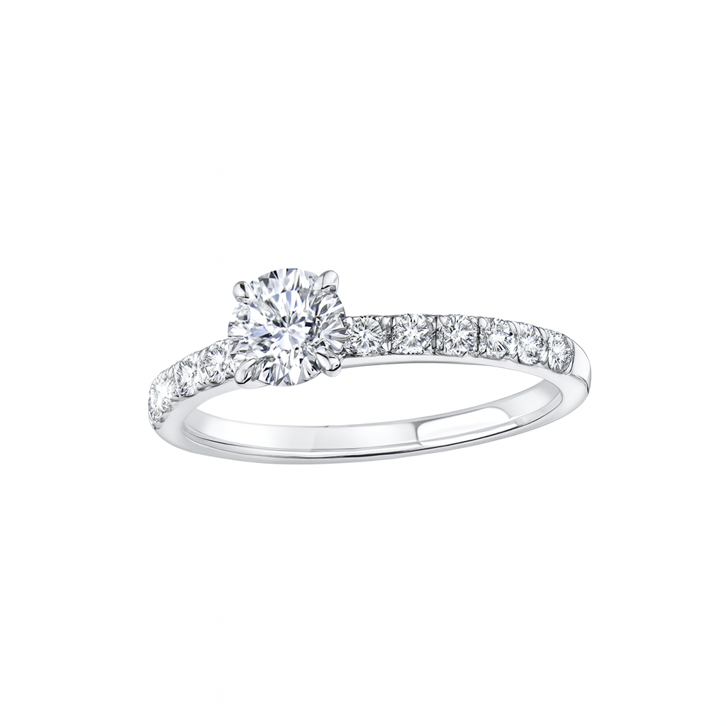 ANEL JOALHARIA EM OURO 18K C/ 13 DIAMANTES LAB-GROWN