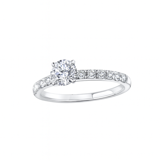 ANEL JOALHARIA EM OURO 18K C/ 13 DIAMANTES LAB-GROWN