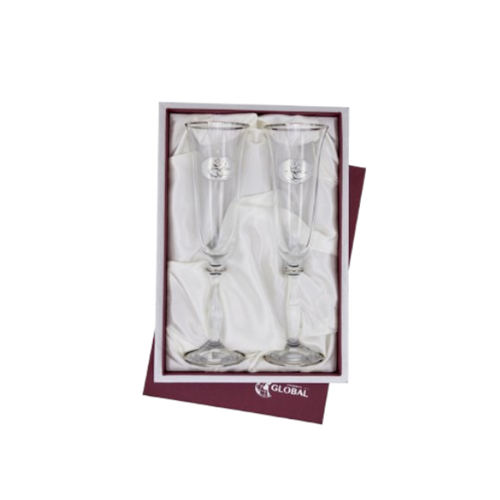 ESTOJO DE COPOS 25 ANOS DECORADO