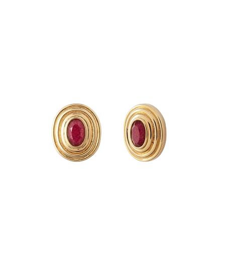 BRINCOS VIDAL & VIDAL EM BRONZE BANHADO A OURO 18K