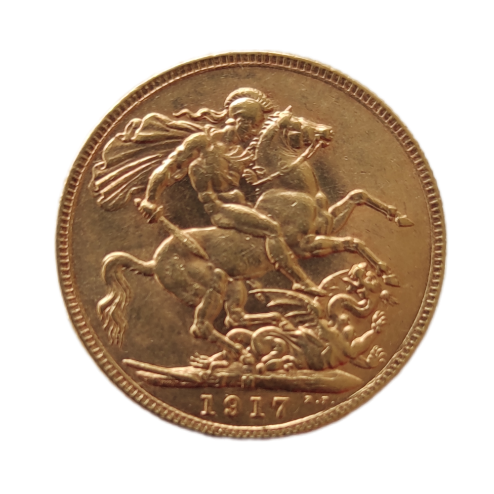 Moeda Libra de Ouro Edwardvs VII 1917