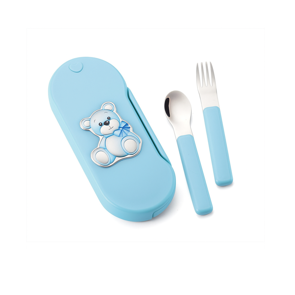 CONJUNTO DE TALHERES URSO AZUL