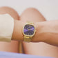 RELÓGIO GUESS TAPESTRY DOURADO COM MOSTRADOR AZUL