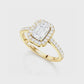 ANEL EM OURO COM DIAMANTES DE LABORATORIO