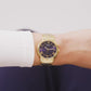 RELÓGIO GUESS DAWN DOURADO COM MOSTRADOR AZUL
