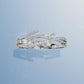 Pulseira Swarovski Matrix bangle, Mixed cuts, White, Rhodium plated