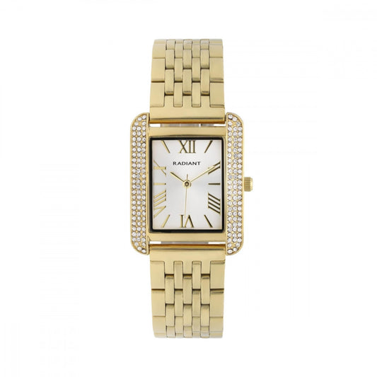 RELOGIO RADIANT DOURADO  MULHER MOST. CINZA
