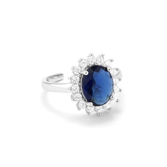 ANEL RADIANT EM PRATA 925% COM ZIRCÓNIAS