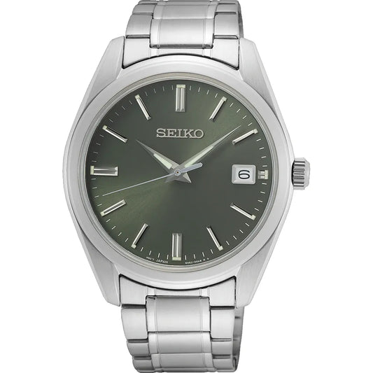 RELOGIO SEIKO HOMEM CLASSIC MOS. VERDE VIDRO SAFIRA