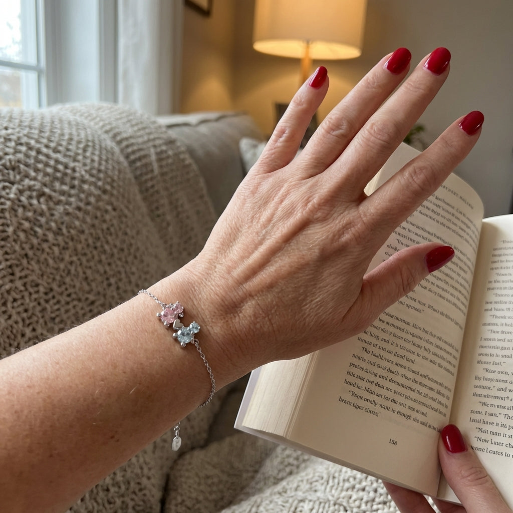 PULSEIRA EM PRATA 925% CASAL AMORZINHO BY MOCHO